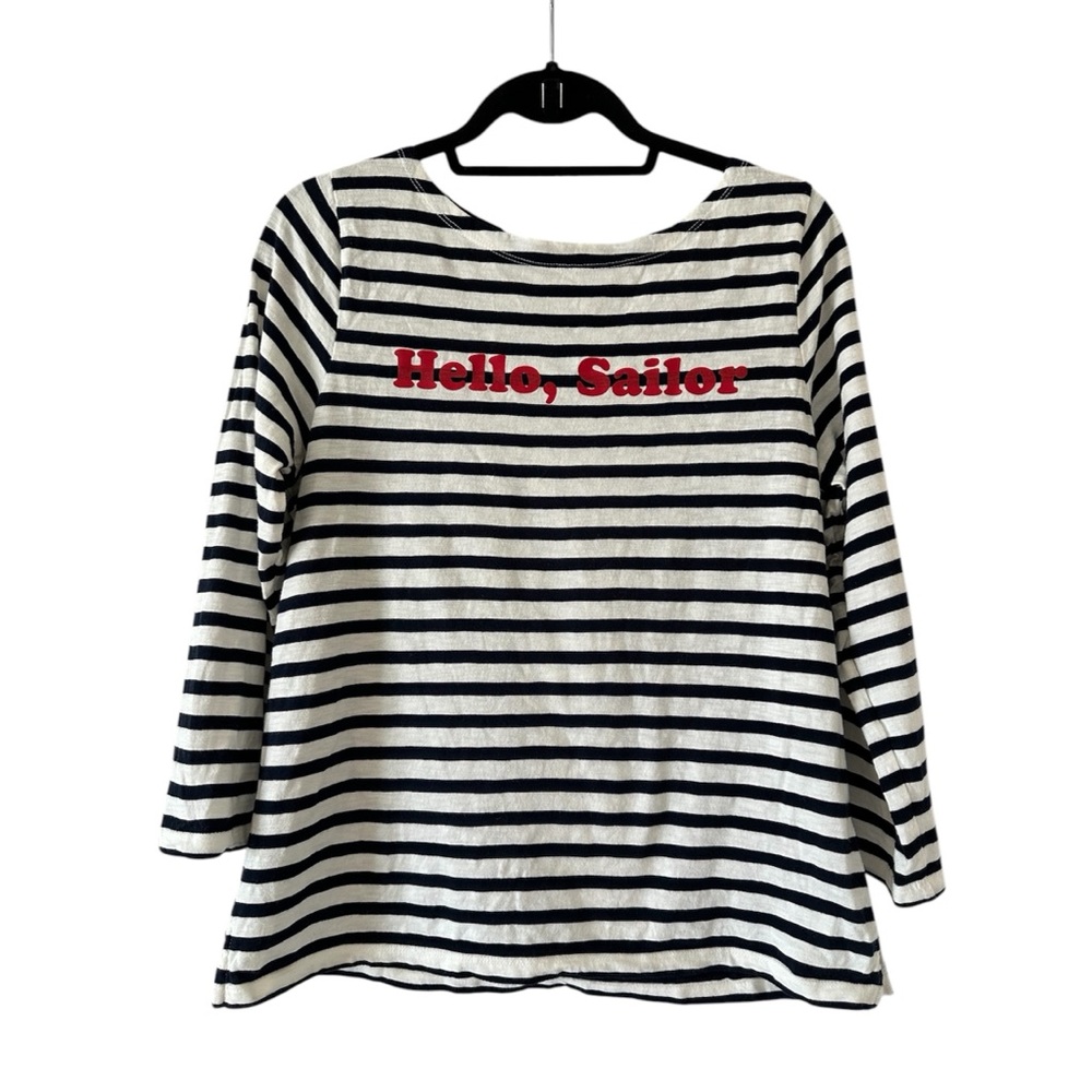 J. Crew Hello Sailor Boatneck Tee Size M